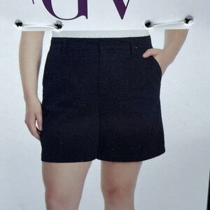 Gloria Vanderbilt Women's Size 16 Chino Shorts Black Cotton Blend H0245